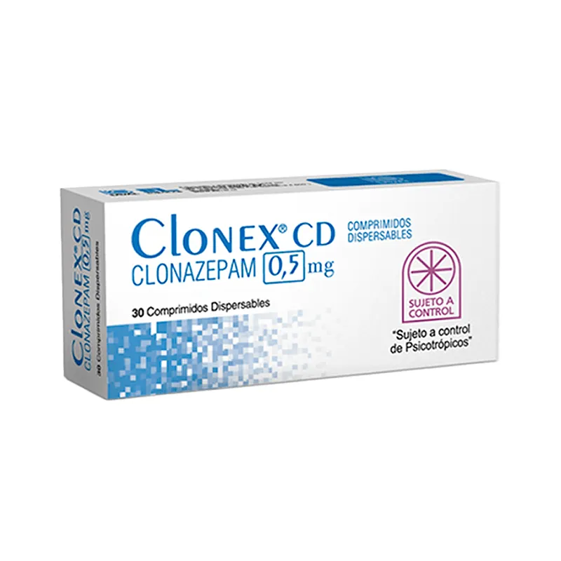Clonex 0,5 mg Clonazepam - Caja de 30 comprimidos dispersables