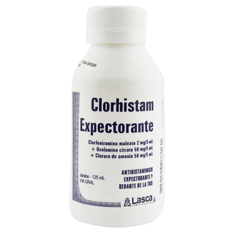 Clorhistam Expectorante Clorfeniramina Maleato 2 mg/5 mL - Jarabe de 125 mL