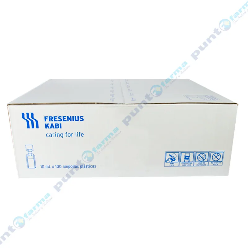 Cloruro de Sodio 0,9% Solución Inyectable Intrevenosa - Cont. 100 ampollas de 10mL c/u