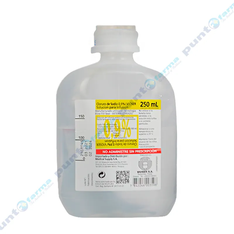 Cloruro de Sodio 0,9% Vioser - 250 mL
