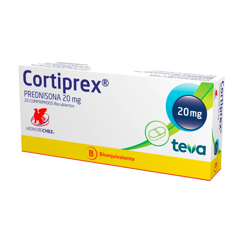 Cortiprex Prednisona 20 mg - Cont. 20 Comprimidos Recubiertos