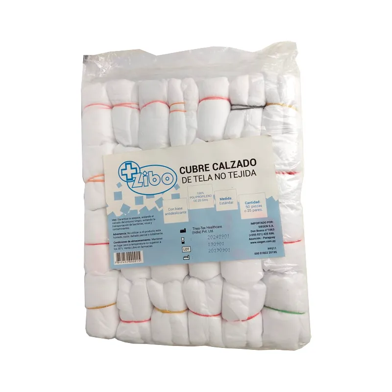 Cubre Calzado De Tela No Tejida Zibo - Cont. 25 Pares.