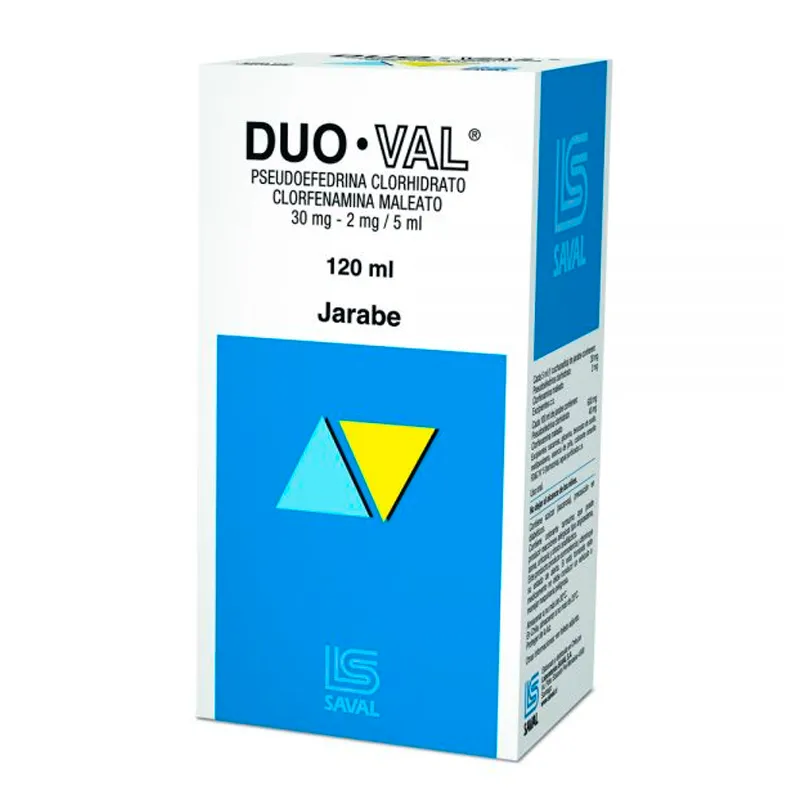 Duoval Pseudoefedrina Clorfeniramina - Jarabe de 120 ml