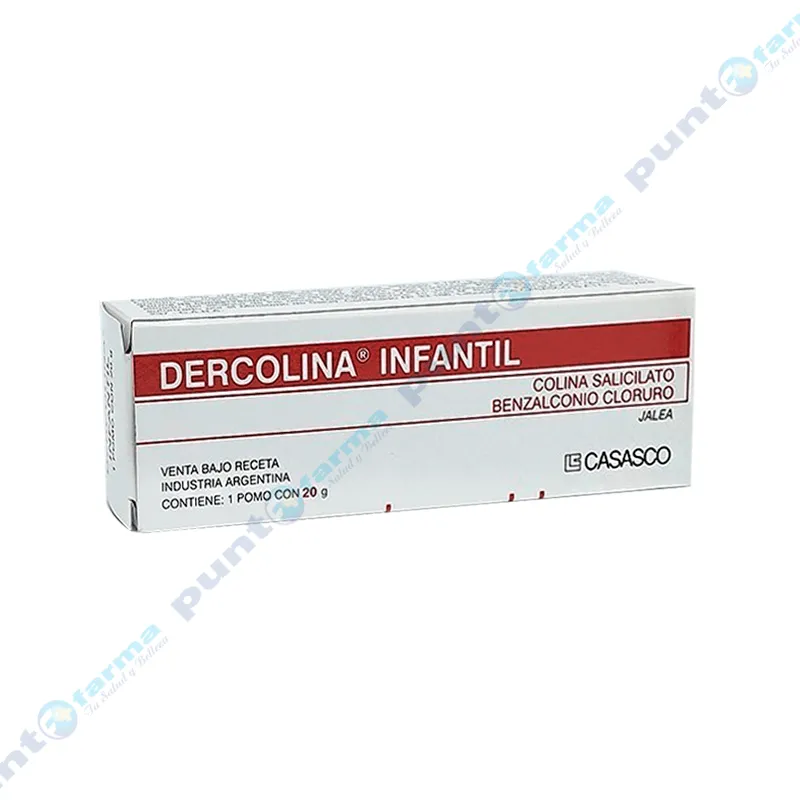 Dercolina Infantil - Colina Salicilato - Cloruro de Benzalconio - Pomo de 20 gr