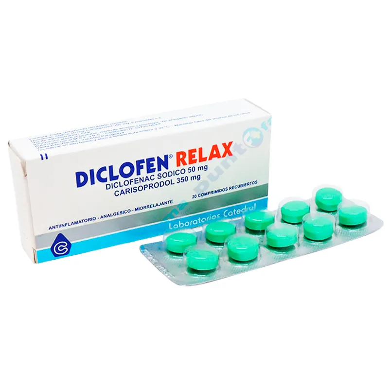 Diclofen Relax Diclofenac Sodico 50mg - Caja de 20 comprimidos recubiertos