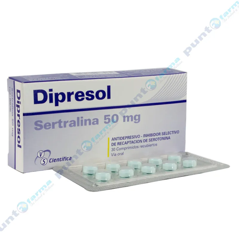 Dipresol Sertralina 50 mg - Caja de 30 comprimidos