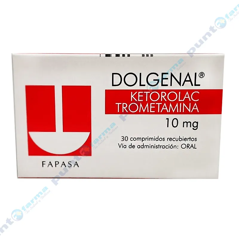 Dolgenal Ketorolac Trometamina 10 mg - Caja de 30 comprimidos recubiertos