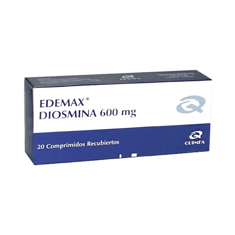 Edemax Diosmina 600 mg - Caja de 20 comprimidos recubiertos