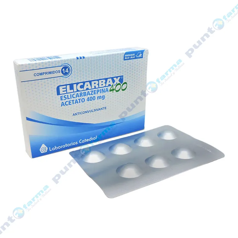 Elicarbax 400 mg Eslicarbazepina 400 mg - Caja de 14 comprimidos