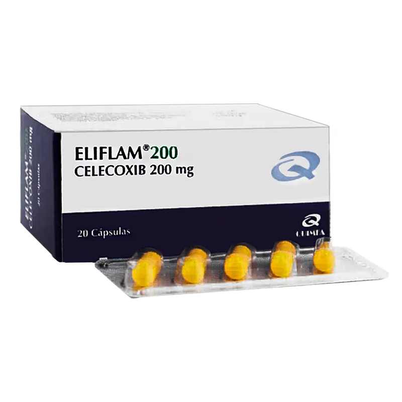 Eliflam 200 Celecoxib 200 mg - Contenido de 20 cápsulas