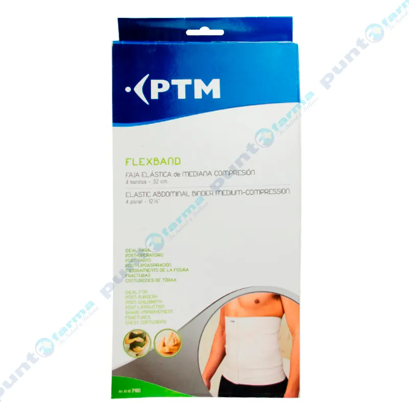 Faja Elástica de mediana comprensión 4 bandas - 32cm