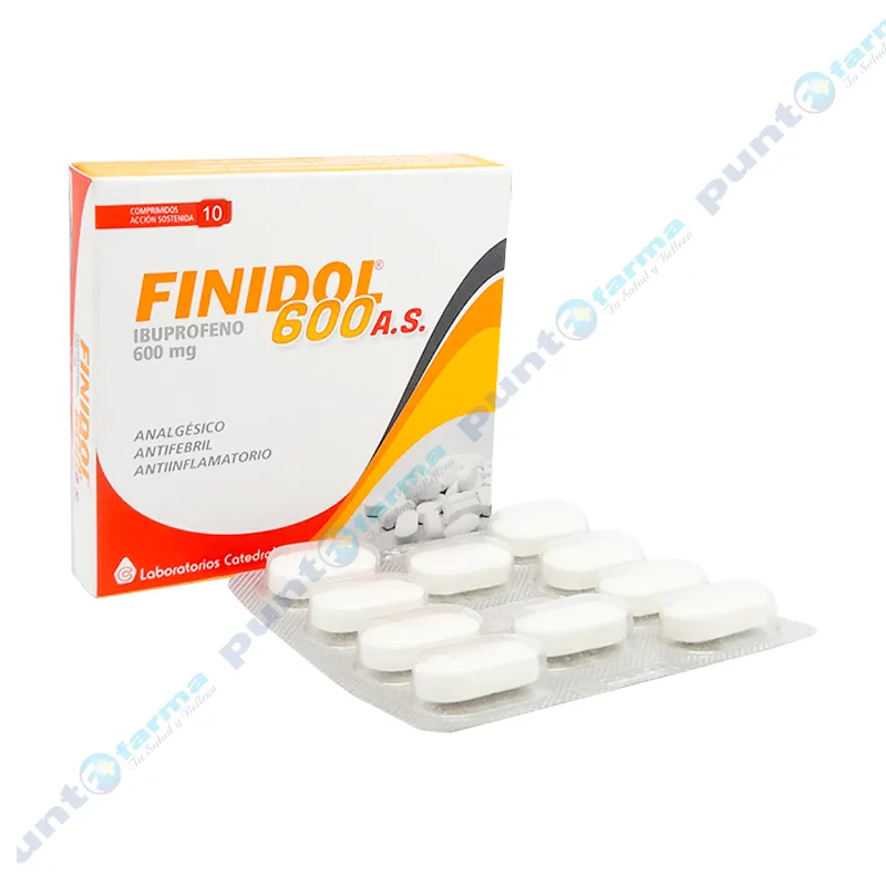 Finidol 600 A.S. Ibuprofeno 600 mg - Caja de 10 Comprimidos