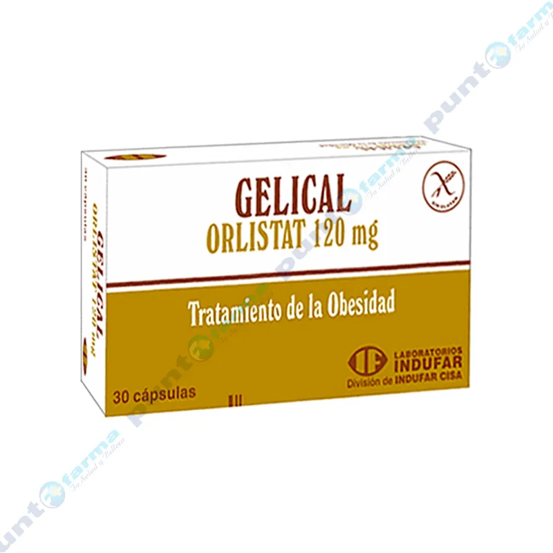 Gelical Orlistat 120 mg - Caja de 30 Capsulas