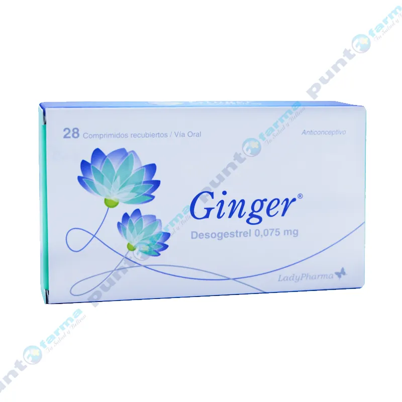 Ginger Desogestrel 0,075mg - Cont. 28 comprimidos recubiertos