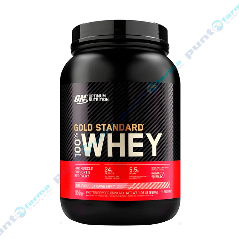 Gold Standard 100% Whey Strawberry Optimum Nutrition - Cont.899 g