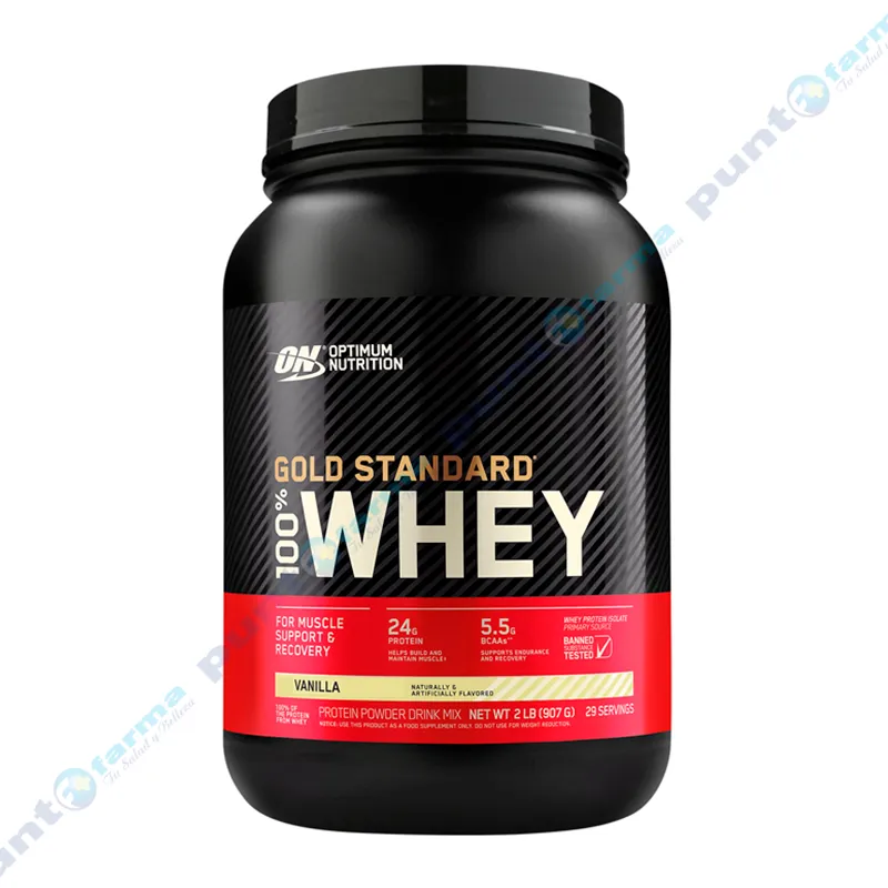Gold Standard 100% Whey Vainilla Optimum Nutrition - Cont.907 gr