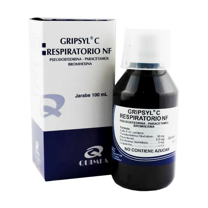 Gripsyl C Respiratorio NF Pseudoefedrina Paracetamol Bromhexina - 100mL.