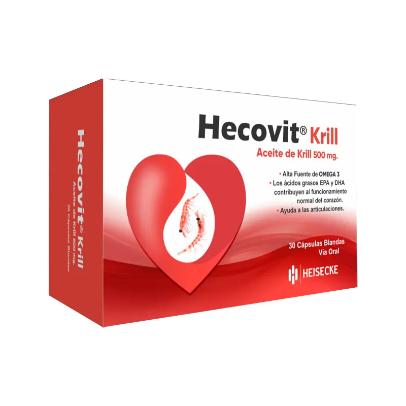 Hecovit Krill Aceite de Krill 500mg - Cont. 30 cápsulas blandas