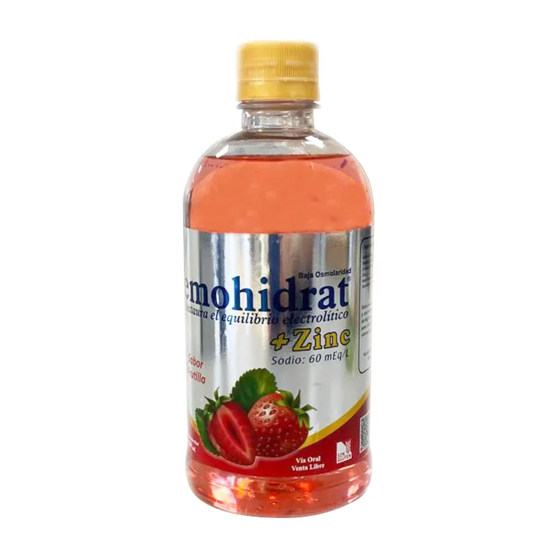 Hemohidrat más Zinc Sabor Frutilla - 500 mL