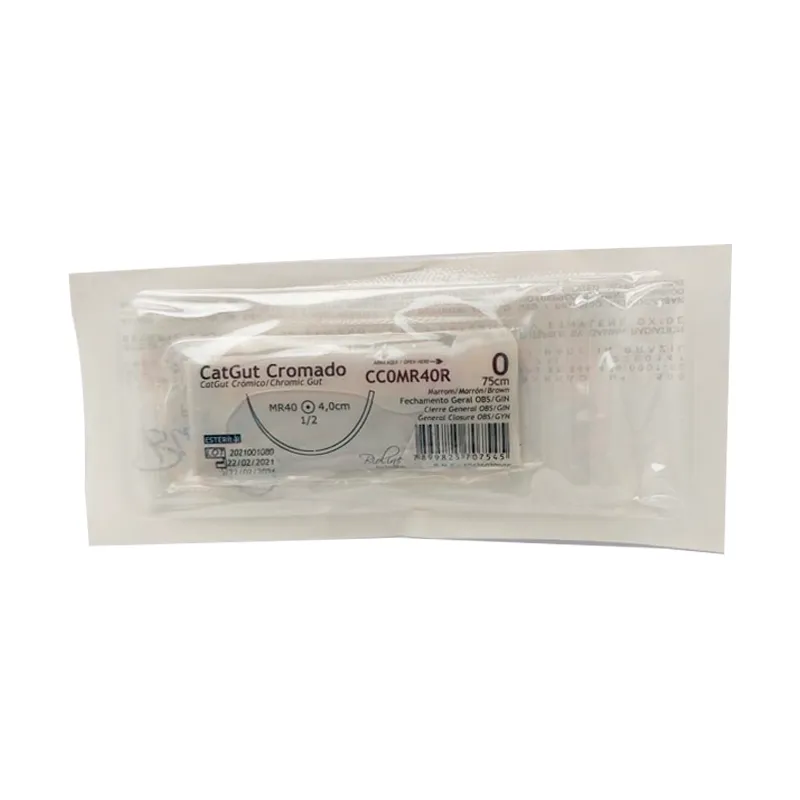 Hilo de Sutura Quirùrgico CatGut Cromado 0 Bioline - 75 cm