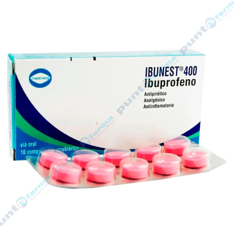 Ibunes 400 mg Ibuprofeno - Caja de 10 comprimidos recubiertos
