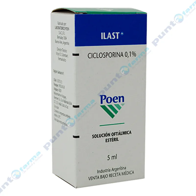 Ilast Ciclosporina 0,1% - Solucion Oftalmica Esteril 5mL