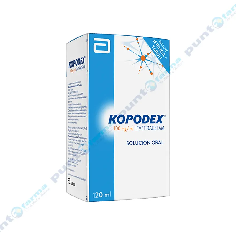 Kopodex 100 mg/mL Levetiracetam - Solucion Oral 120 mL