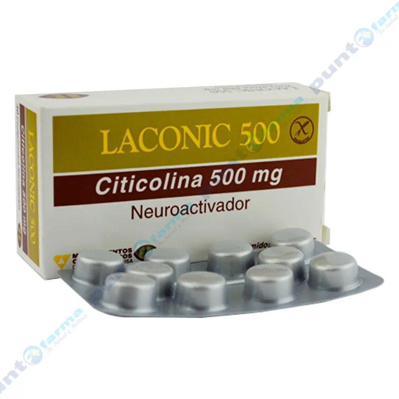 Laconic 500 Citicolina 500mg - Caja de 30 comprimidos