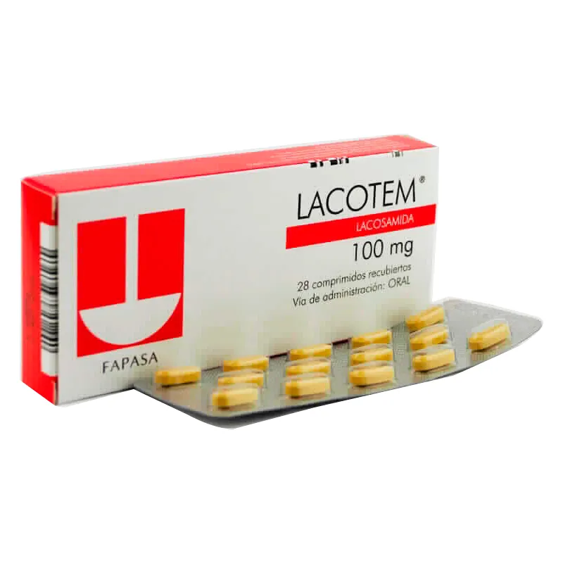Lacotem Lacosamida 100 mg - Caja de 28 comprimidos