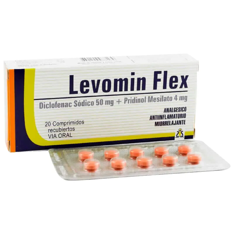 Levomin Flex Diclofenac Sódico 50 mg - Cont. 20 comprimidos recubiertos