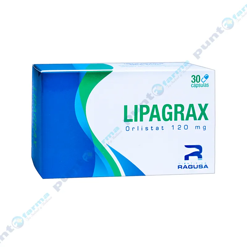 Lipagrax Orlistat 120 mg - Caja de 30 Capsulas