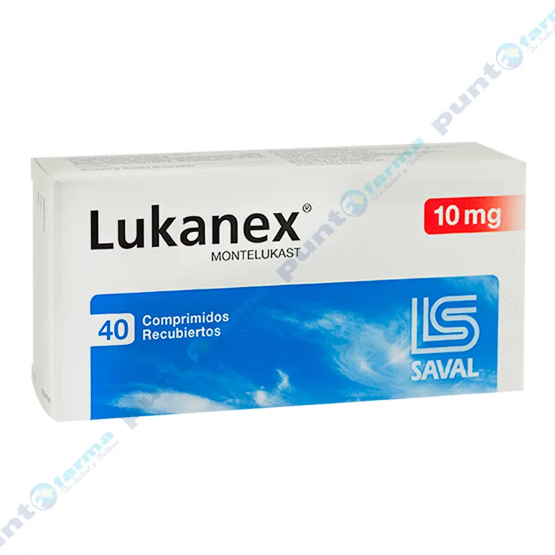 Lukanex Montelukast 10 mg - Caja de 40 comprimidos recubiertos