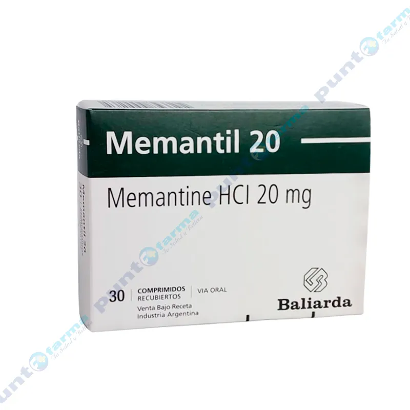 Memantil 20 Memantina HCI 20 mg - Cont. 30 Comprimidos.