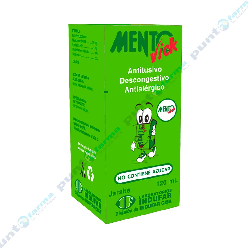 Mentovick - Dextrometorfano Fenilefrina Clorfeniramina - Contiene 120 mL.
