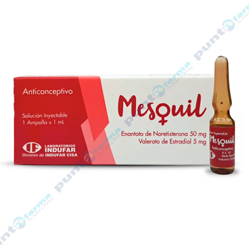 Mesquil Anticonceptivo - Cont. 1 ampolla de 1 mL