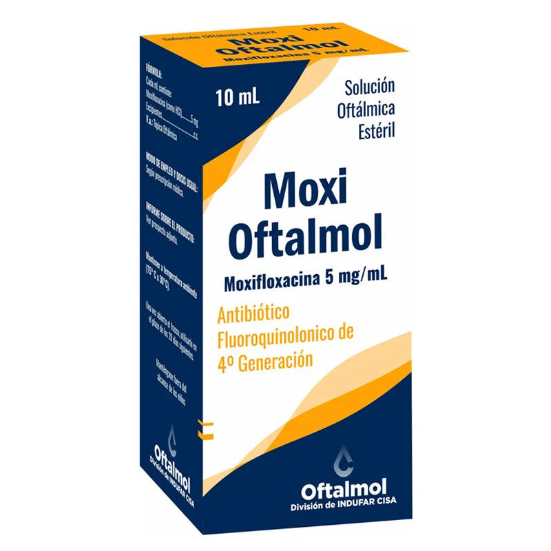 Moxi Oftalmol Moxifloxacina 5 mg Gotas - 10 mL