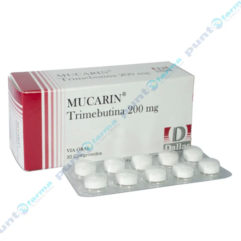 Mucarin Trimebutina 200mg - Cont. 30 comprimidos