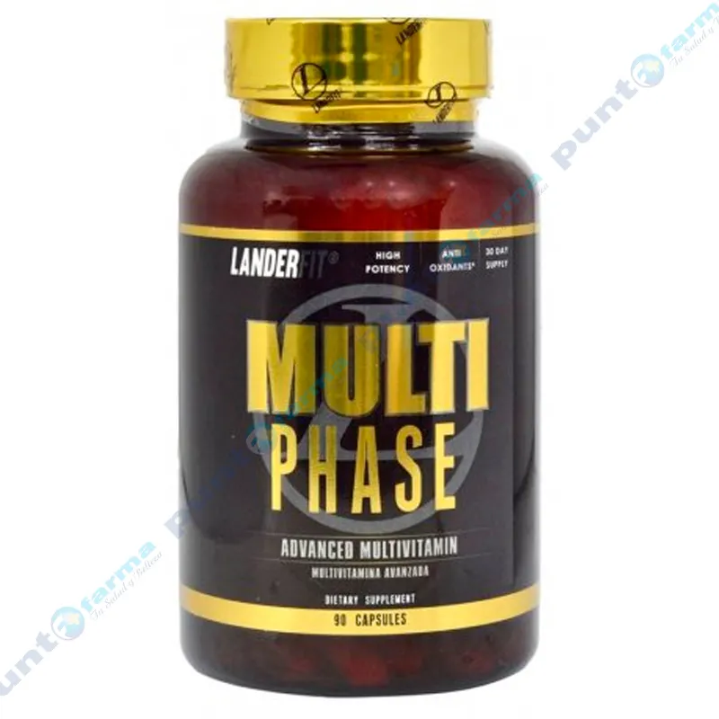 Multiphase Landerfit Multivitaminico - Frasco de 90 cápsulas.