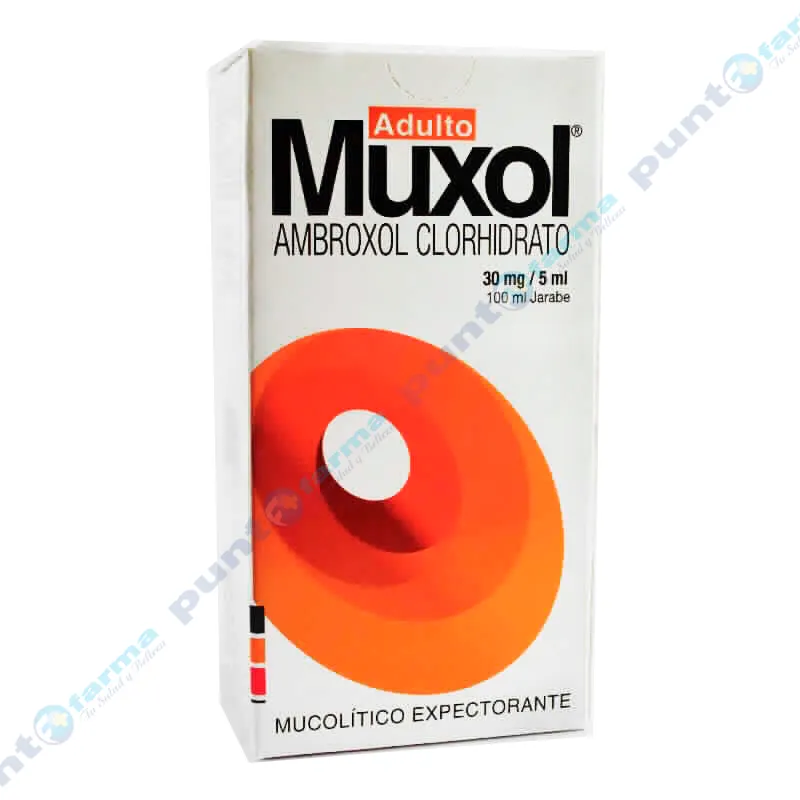 Muxol Adulto Ambroxol Clorhidrato 30 mg - Jarabe de 100 mL.
