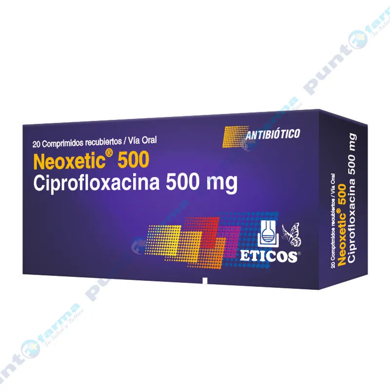 Neoxetic 500 Ciprofloxacina 500 mg - Caja de 20 Comprimidos