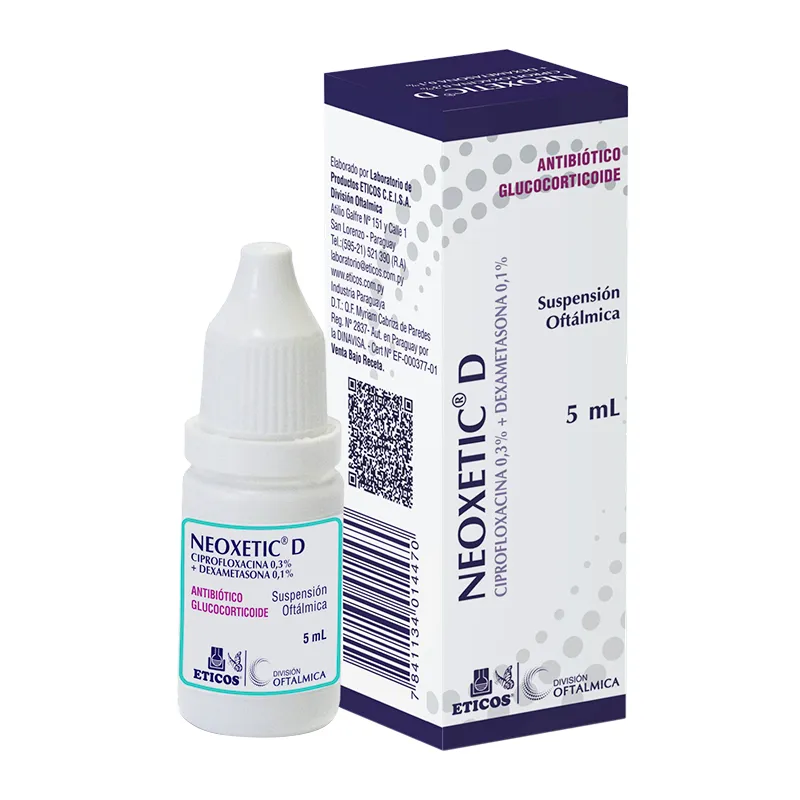 Neoxetic D Ciprofloxacina 0,3% Suspensión Oftálmica - 5 mL