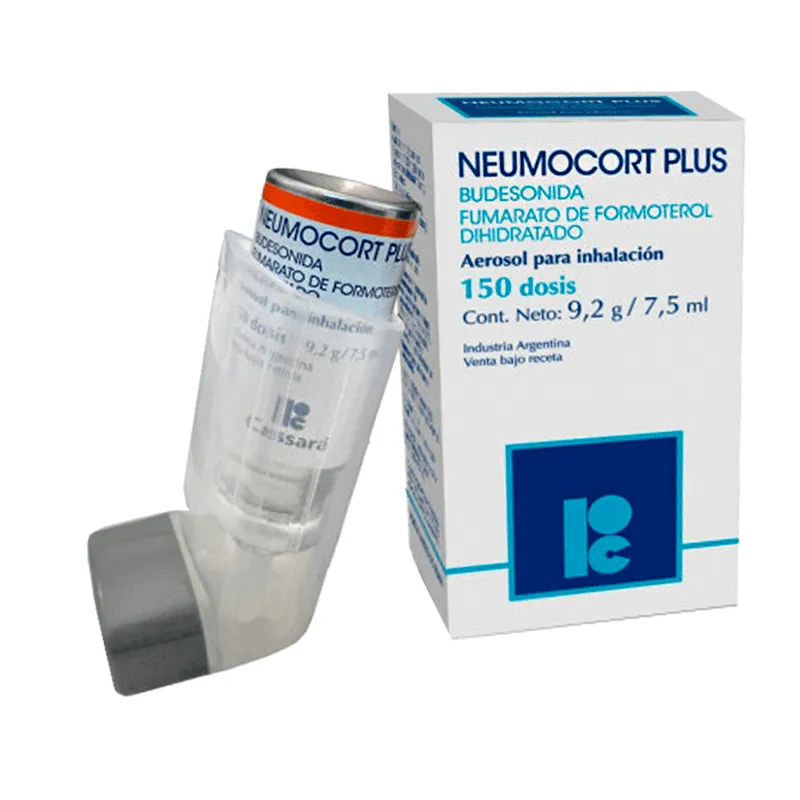 Neumocort Plus Aerosol Budesonida 200 mcg + Fumarato de Formoterol Dihidratado 6 mcg - 150 Dosis.