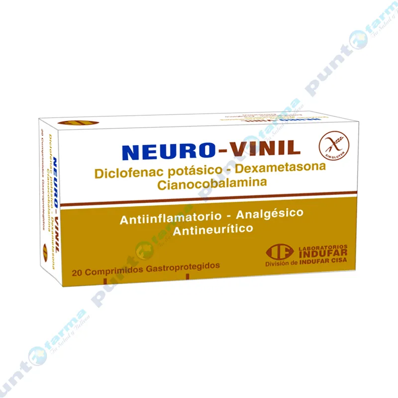 Neuro Vinil Diclofenac Potásico Dexametasona - Cont. 20 comprimidos gastroprotegidos