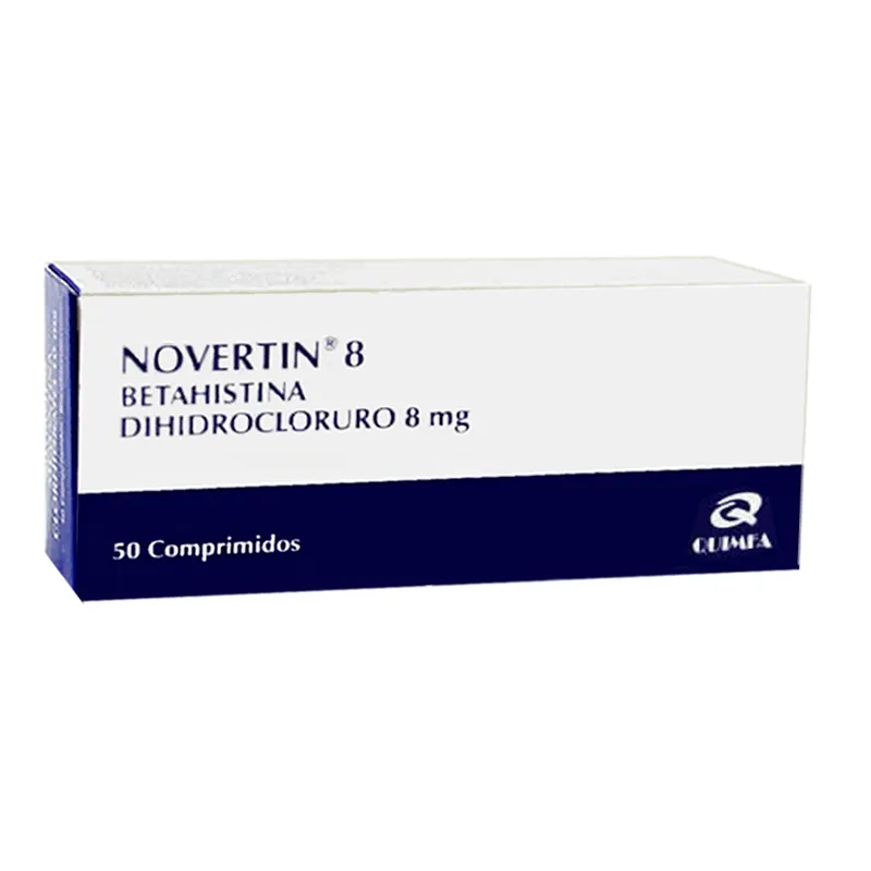 Novertin 8 Betahistina - Caja de 50 comprimidos