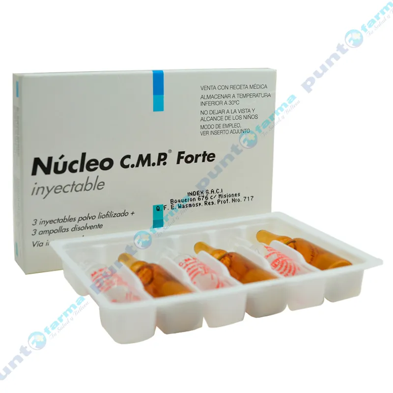 Núcleo C.M.P Forte - Cont. 3 inyectables más 3 ampollas disolventes
