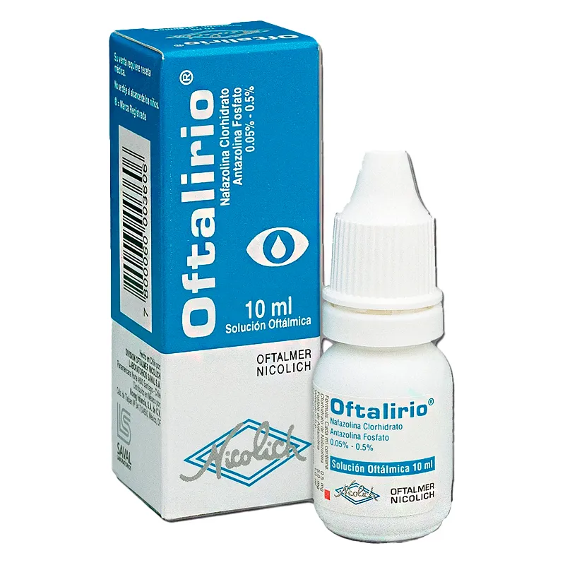 Oftalirio Nafazolina HCL - Antazolina Fosfato 0,05% - Solución oftálmica 10 mL