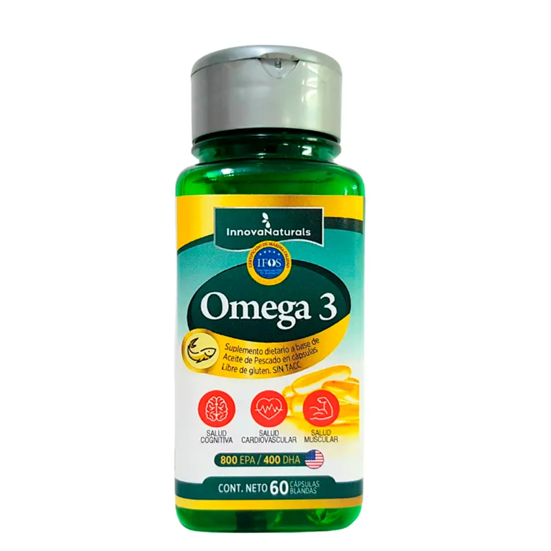 Omega 3 Innova Naturals - Frasco de 60 capsulas blandas