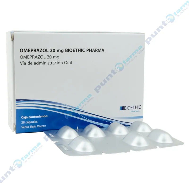 Omeprazol 20mg - Caja de 28 cápsulas