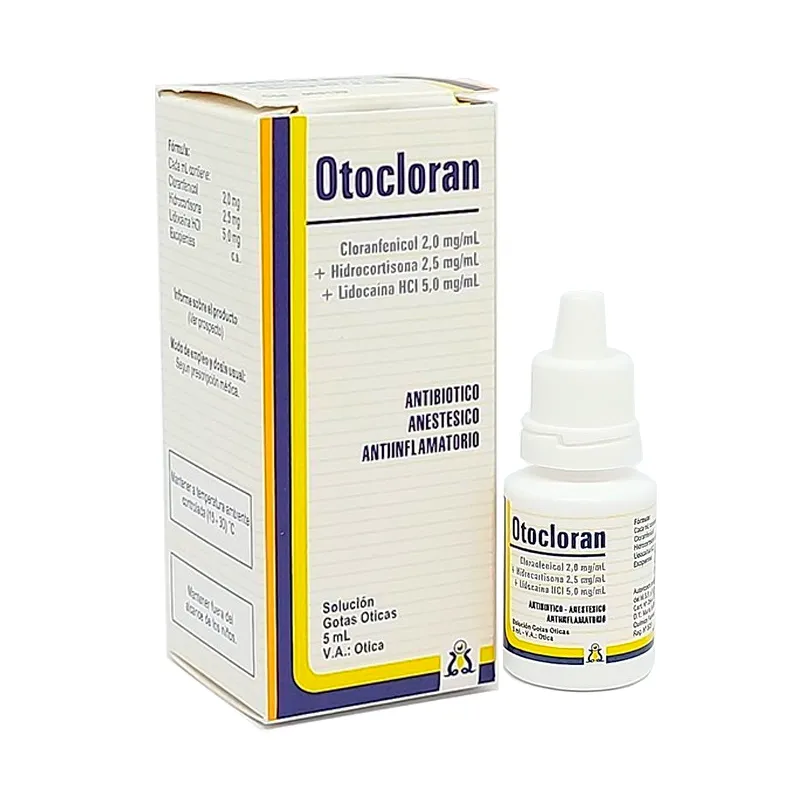 Otocloran Cloranfenicol 2,0 mg/mL - Cont. 5 mL