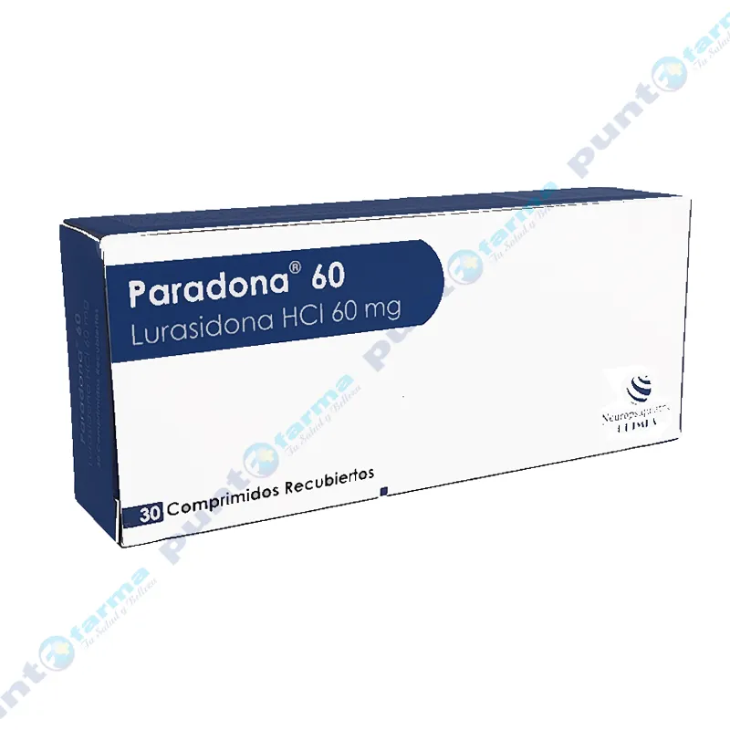 Paradona 60 mg Lurasidona - Caja de 30 comprimidos recubiertos